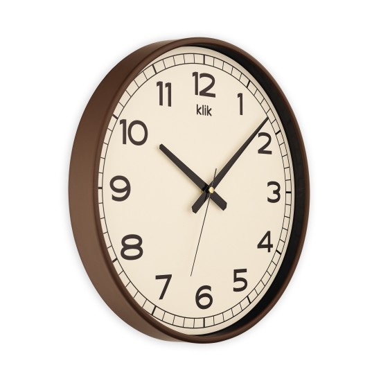 Vien Kahverengi Minimalist Duvar Saati