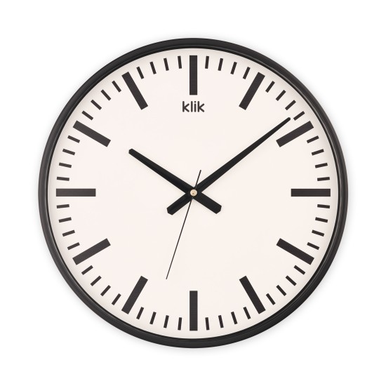 Index Siyah Minimalist Duvar Saati